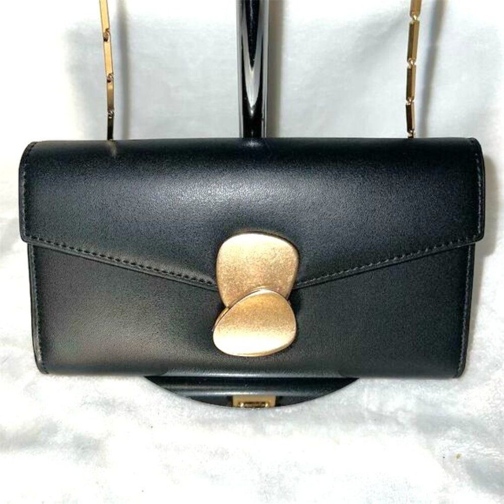 Charles & Keith Women's Black Wristlet Wallet with Push Lock